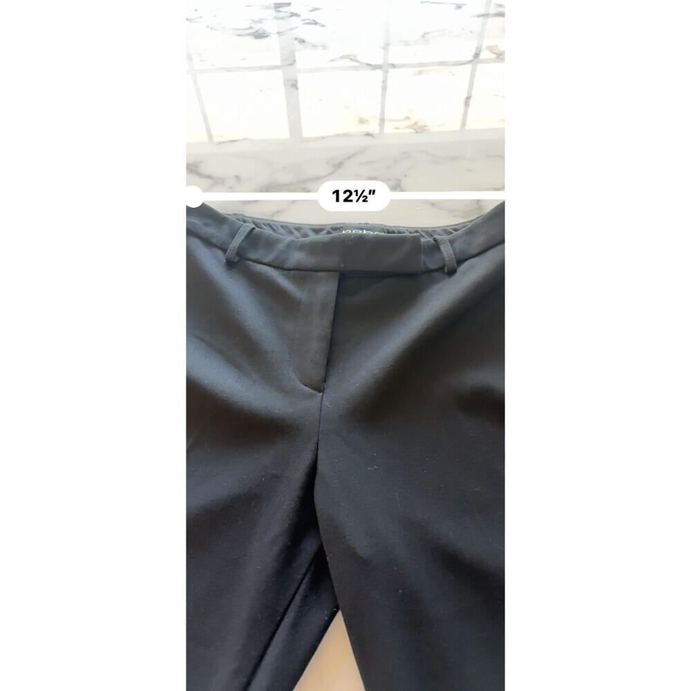 bebe Black Bootcut Flare Trousers Size 2 Mid Rise 90s Minimalist Dress Pants - Picture 9 of 12